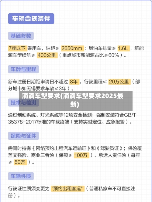 滴滴车型要求(滴滴车型要求2025最新)-第2张图片