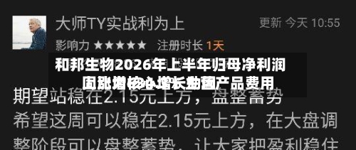 和邦生物2026年上半年归母净利润同比增634.3% 主营产品费用
上涨为核心增长动因-第3张图片
