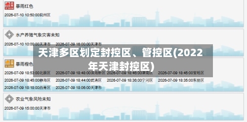 天津多区划定封控区、管控区(2022年天津封控区)-第2张图片