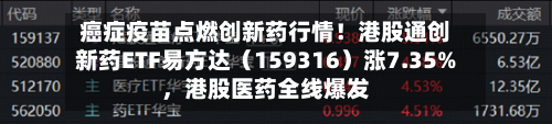 癌症疫苗点燃创新药行情！港股通创新药ETF易方达（159316）涨7.35%，港股医药全线爆发-第2张图片