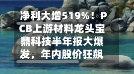 净利大增519%！PCB上游材料龙头宝鼎科技半年报大爆发，年内股价狂飙234%-第2张图片