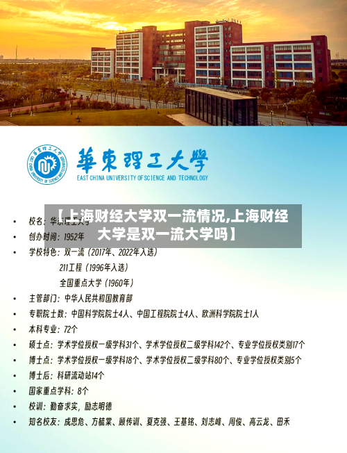 【上海财经大学双一流情况,上海财经大学是双一流大学吗】