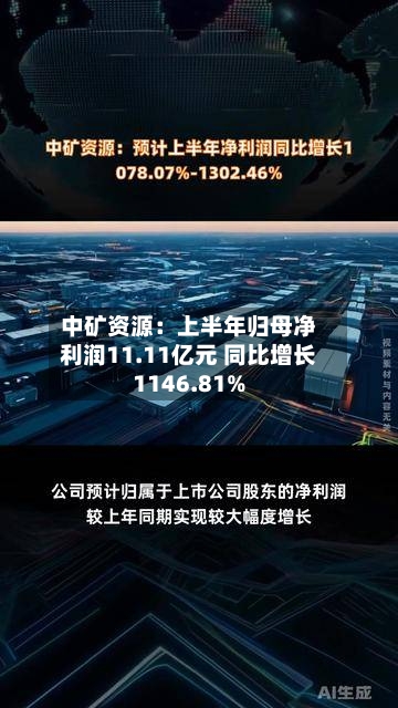 中矿资源:上半年归母净利润11.11亿元 同比增长1146.81%-第2张图片
