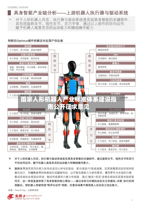 国家人形机器人产业标准体系建设指南公开征求意见-第2张图片