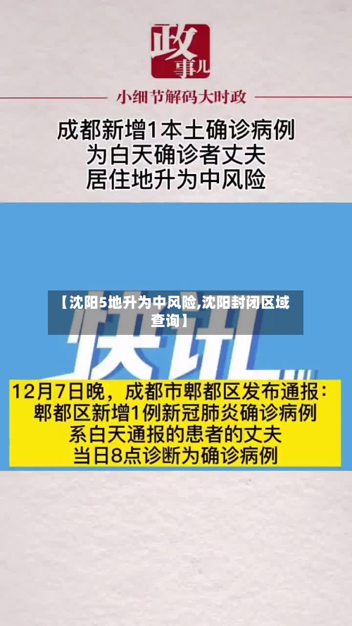 【沈阳5地升为中风险,沈阳封闭区域查询】