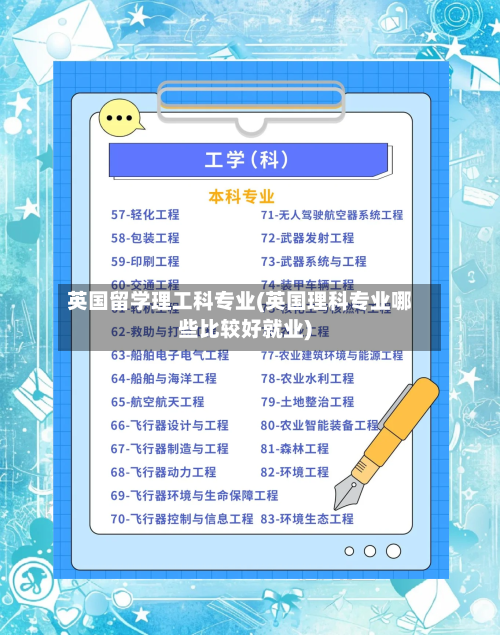 英国留学理工科专业(英国理科专业哪些比较好就业)