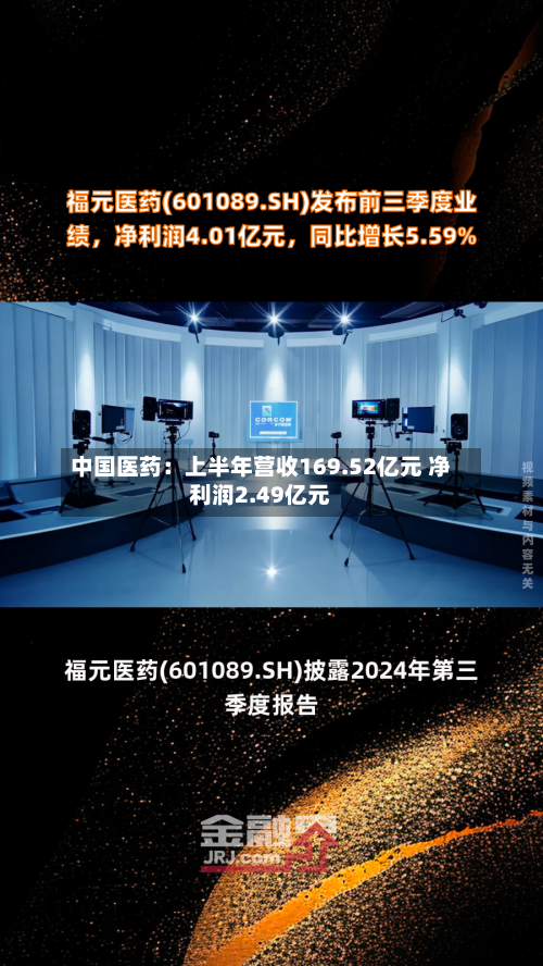 中国医药：上半年营收169.52亿元 净利润2.49亿元-第3张图片