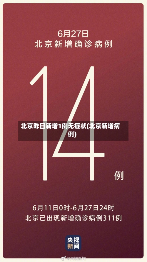 北京昨日新增1例无症状(北京新增病例)