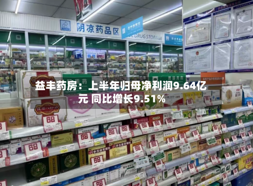 益丰药房:上半年归母净利润9.64亿元 同比增长9.51%