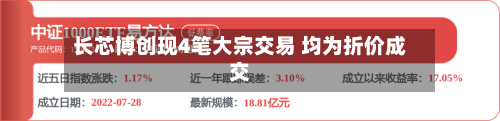 长芯博创现4笔大宗交易 均为折价成交-第2张图片