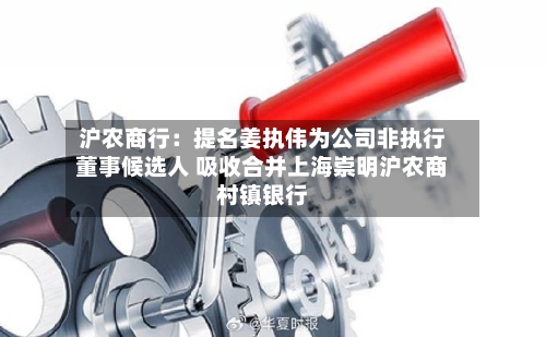 沪农商行:提名姜执伟为公司非执行董事候选人 吸收合并上海崇明沪农商村镇银行-第3张图片