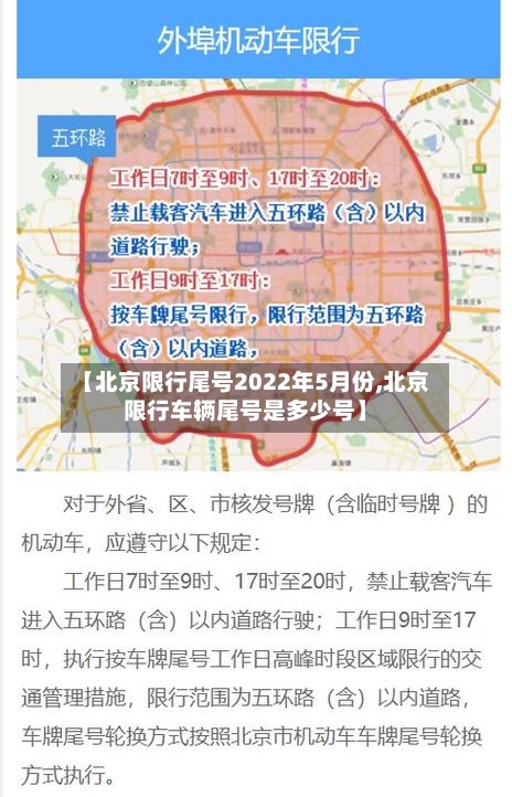 【北京限行尾号2022年5月份,北京限行车辆尾号是多少号】-第2张图片