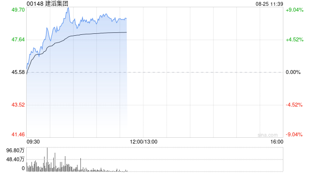 建滔集团盘中涨超9% 中期股东应占纯利同比增加5%